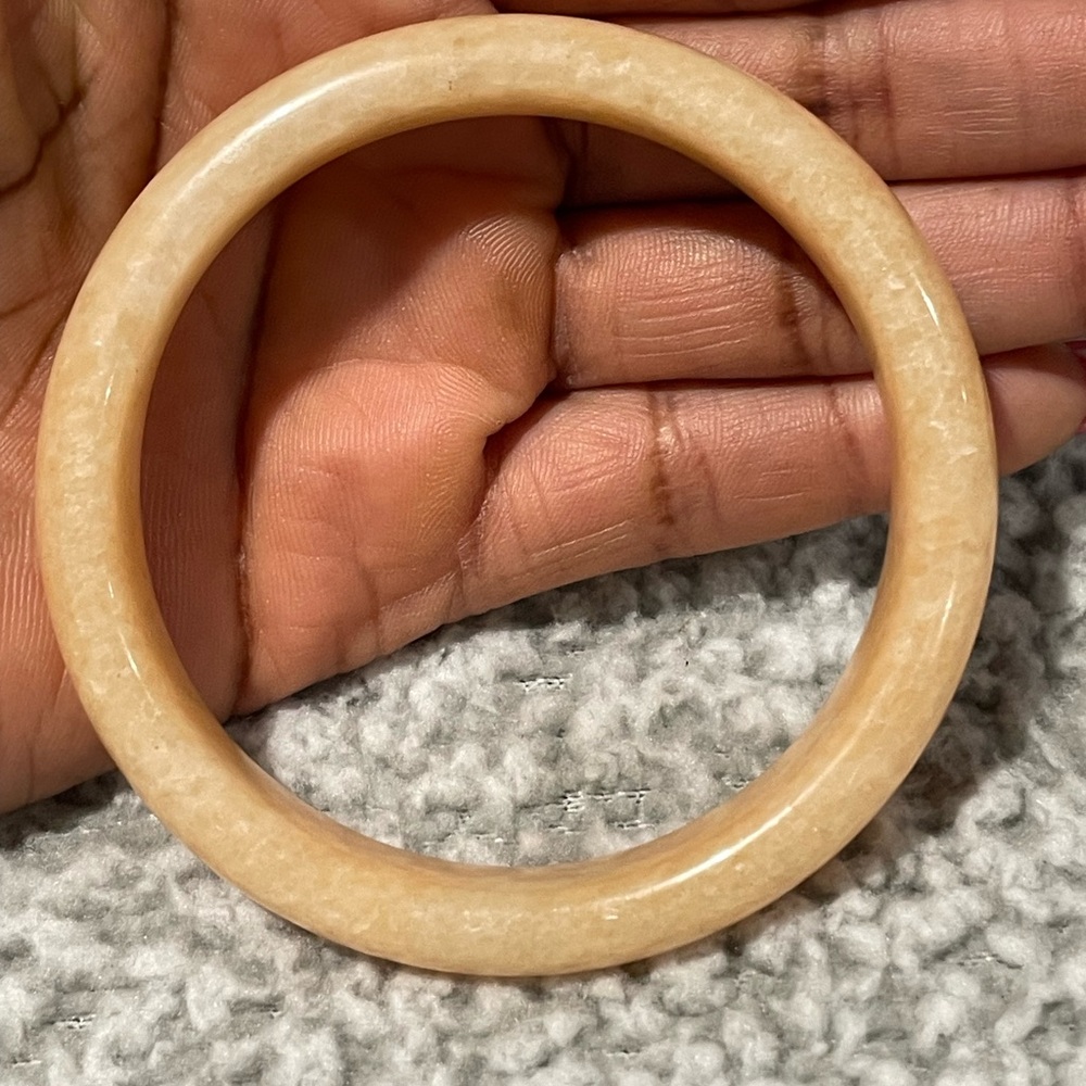 Jade Bangle Bracelet - image 1